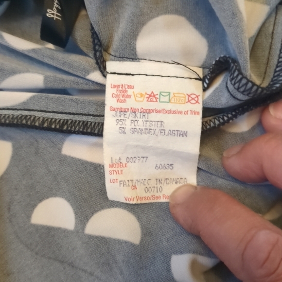 Joseph Ribkoff Skirt Women's Size 8 Swing Polk A Dot Ruffle Retro Betty Boop - Picture 5 of 9